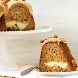 Apple Bundt Cake plus Cream Cheese Filling & Praline Frosting