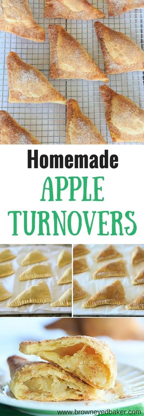 Apple Turnovers FROM SCRATCH! Flaky pastry dough and a slightly sweet apple filling... |