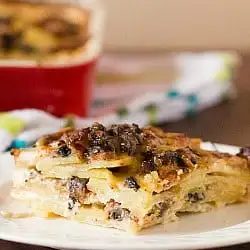 Bacon & Mushroom Potato Gratin