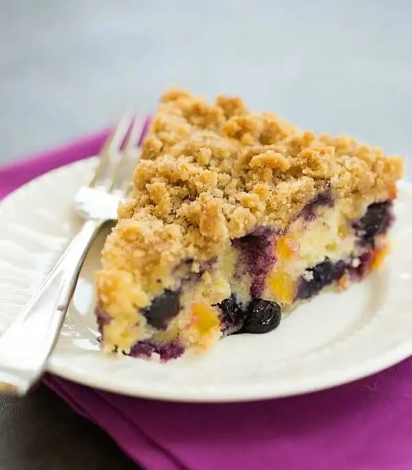 Blueberry-Peach Coffee Cake