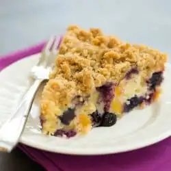 Blueberry-Peach Coffee Cake