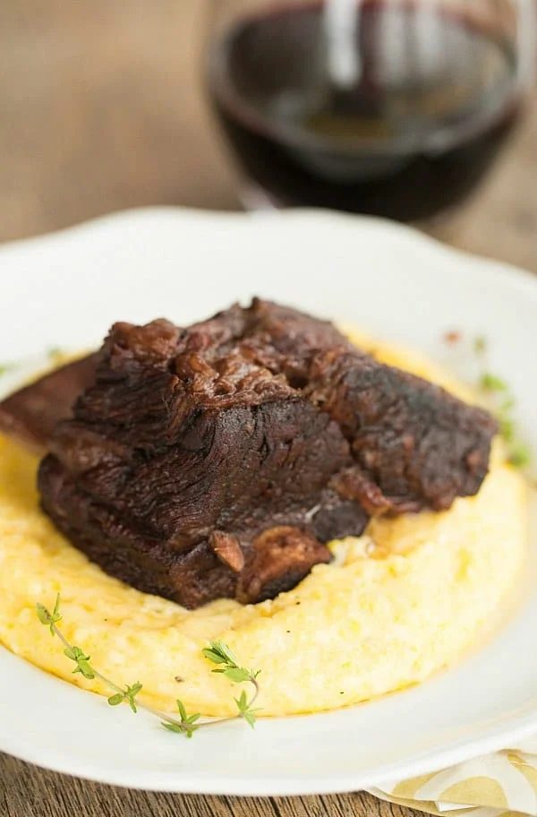 Braised Short Ribs plus Cheesy Grits (Slow Cooker)