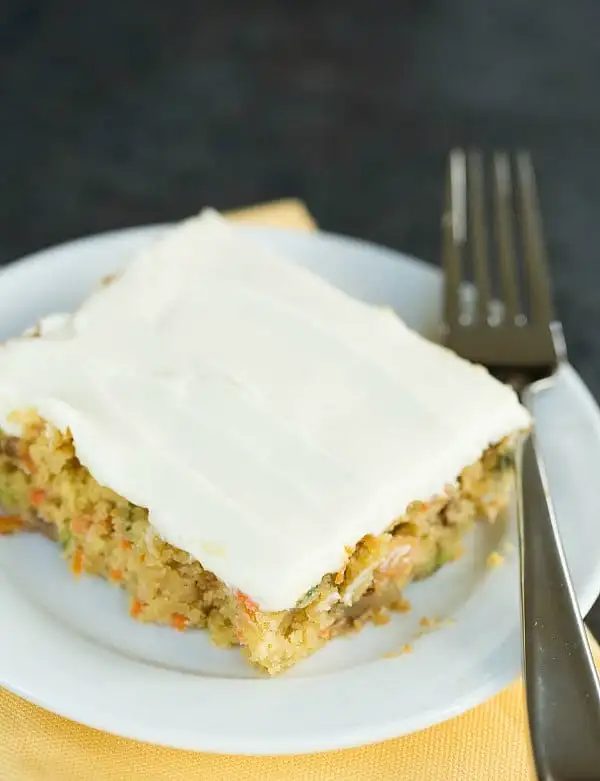 Carrot-Zucchini Bars plus Cream Cheese Icing