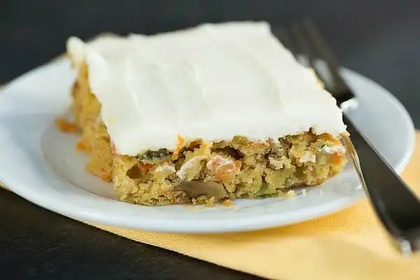 Carrot-Zucchini Bars plus Cream Cheese Icing