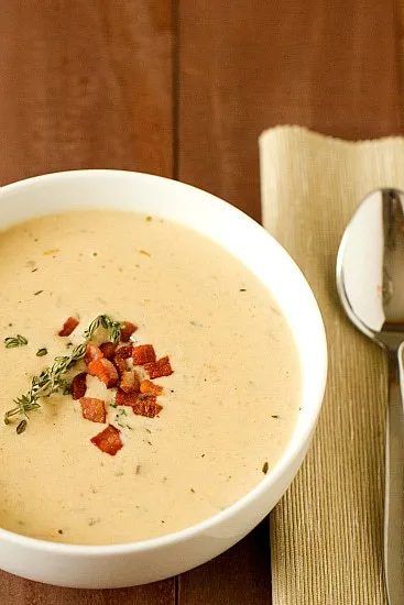 Cheddar and Ale Soup plus Potato & Bacon