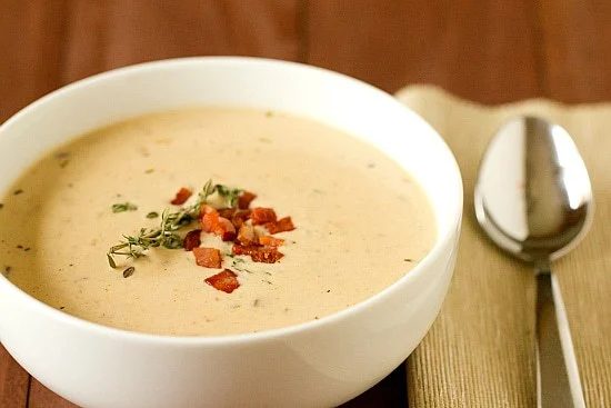 Cheddar and Ale Soup plus Potato & Bacon
