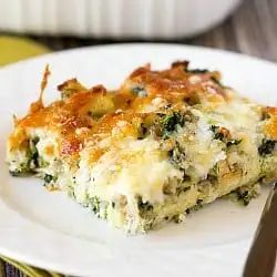 Cheesy Sausage Spinach Breakfast Casserole