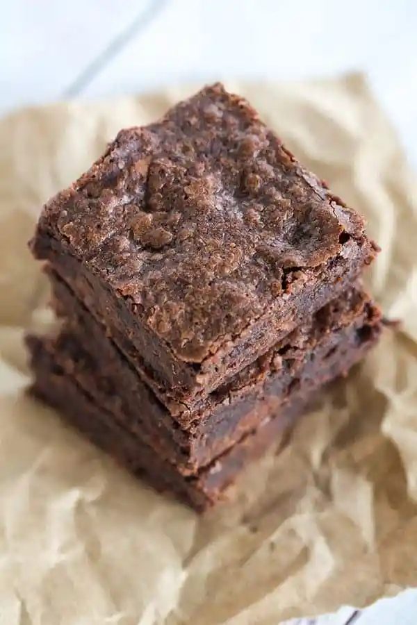 These from-scratch brownies have all of the great texture and flavor of box-mix brownies, without any of the processed ingredients.