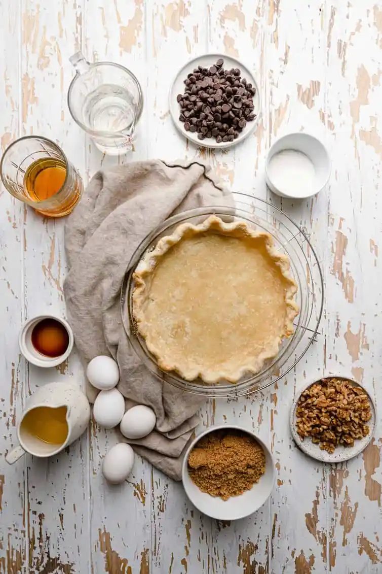 Kentucky Derby Chocolate Bourbon Walnut Pie