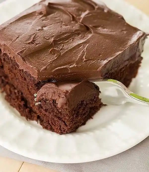 Chocolate Cake with Whipped Mocha Ganache Frosting |