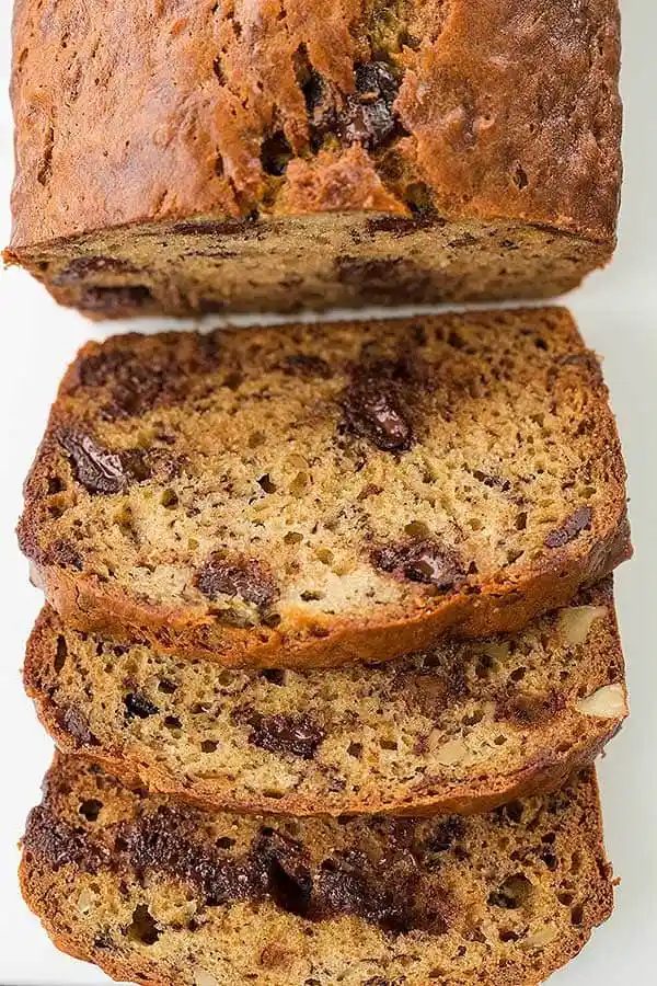 Dark Chocolate Chip & Walnut Banana Bread