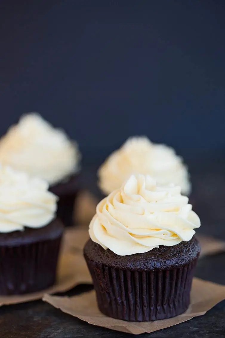Chocolate Cupcakes plus Vanilla Frosting