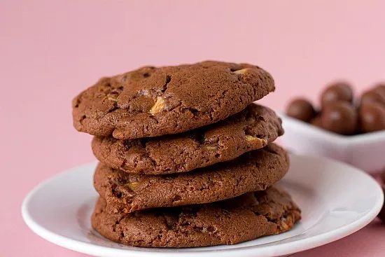 Chocolate Malted Whopper Cookies
