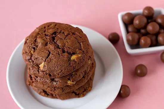 Chocolate Malted Whopper Cookies