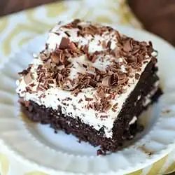 Chocolate Mudslide Poke Cake