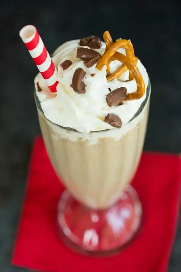Pretzel, Peanut Butter & Chocolate Malted Milkshake