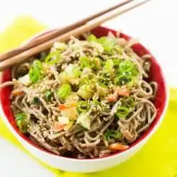Cold Soba Noodle Salad plus Spicy Peanut Butter Dressing