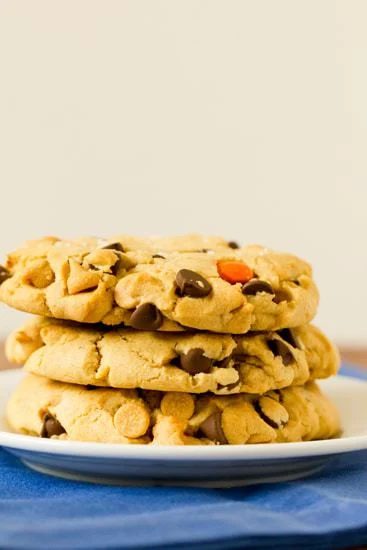Colossal Reese’s Pieces Chocolate Chip Cookies