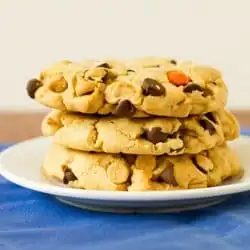 Colossal Reese’s Pieces Chocolate Chip Cookies