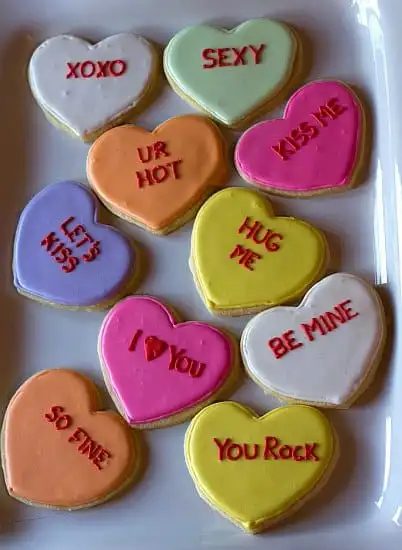 Conversation Heart Sugar Cookies