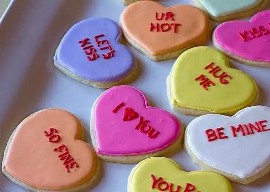 Conversation Heart Sugar Cookies
