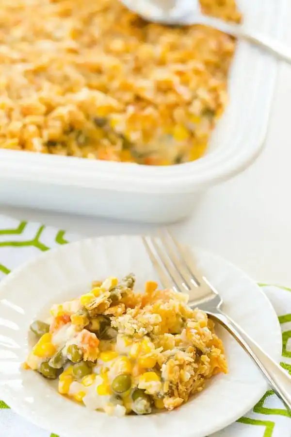 Aunt Vicki’s Corn & Mixed Vegetable Casserole