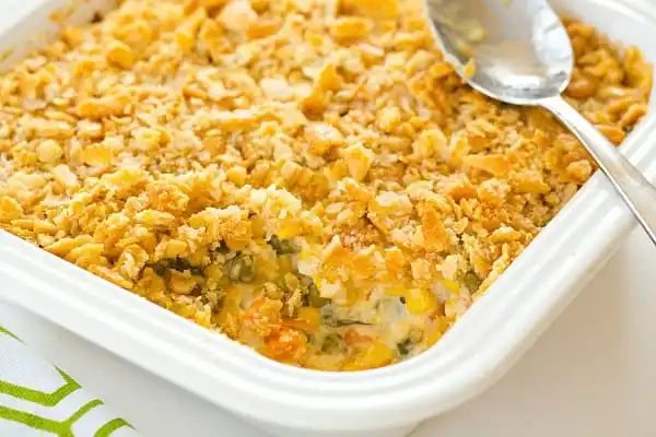 Aunt Vicki’s Corn & Mixed Vegetable Casserole