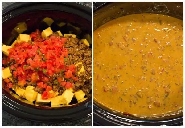 Crock-Pot Spicy Beef Queso Dip | #recipe