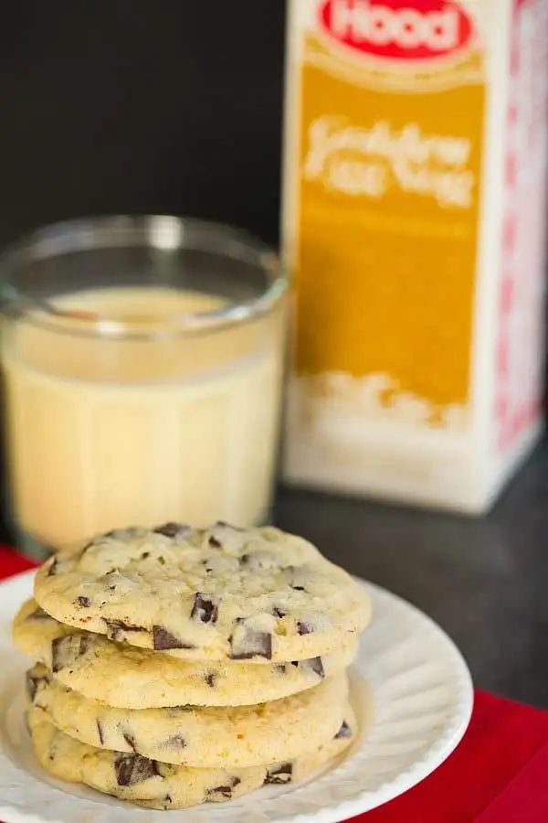 Dark Chocolate Chunk Eggnog Cookies