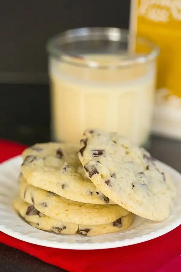 Dark Chocolate Chunk Eggnog Cookies