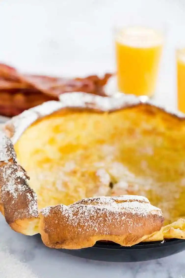 This Dutch baby pancake, sometimes called a German pancake, is a not-too-sweet, crepe-like popover that makes the reliable breakfast or brunch.