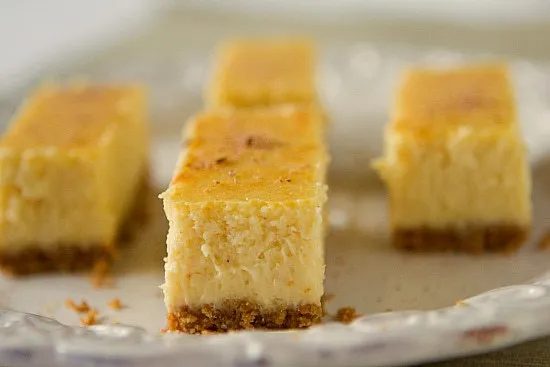 Eggnog Cheesecake Bars