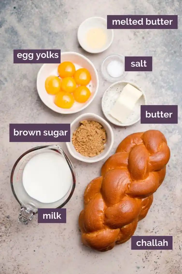 Ingredients for French toast prepped on the counter.