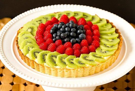 Fresh Fruit Tart, served with Pastry Cream