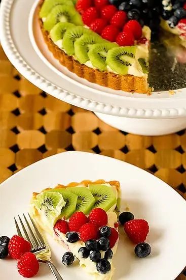 Fresh Fruit Tart, served with Pastry Cream