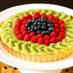 Fresh Fruit Tart, served with Pastry Cream