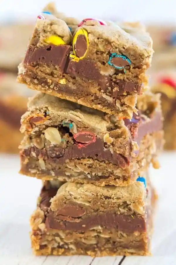 Fudge Ripple Monster Cookie Bars