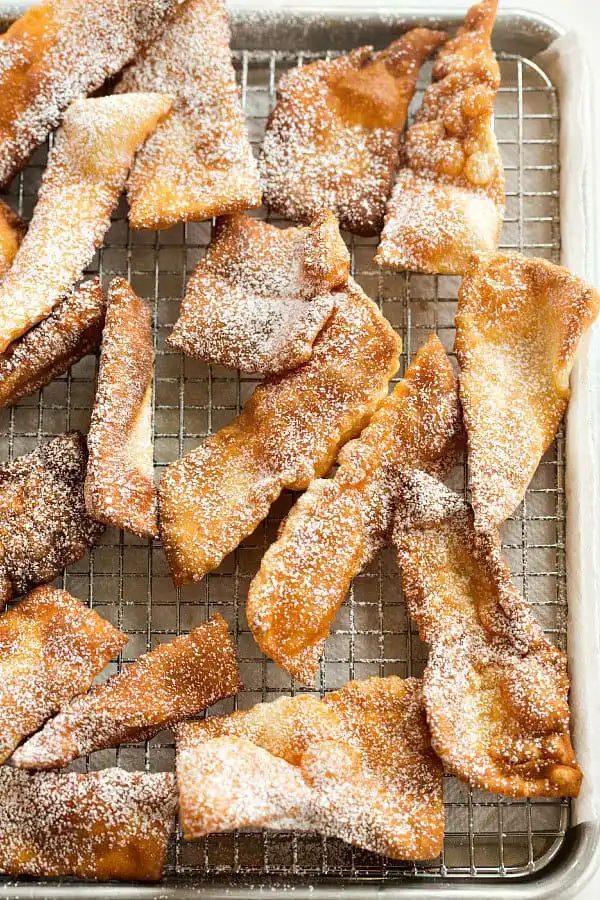 Our grandma's recipe for fried dough - an Easter tradition when we were little! |