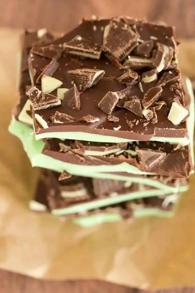 Grasshopper Chocolate Bark