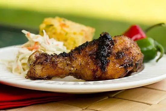 Grilled Chicken Drumsticks, served with Spicy Apple Glaze