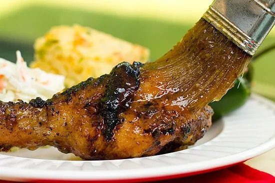 Grilled Chicken Drumsticks, served with Spicy Apple Glaze