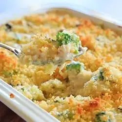 Cheesy Chicken, Broccoli & Rice Casserole (From Scratch!)