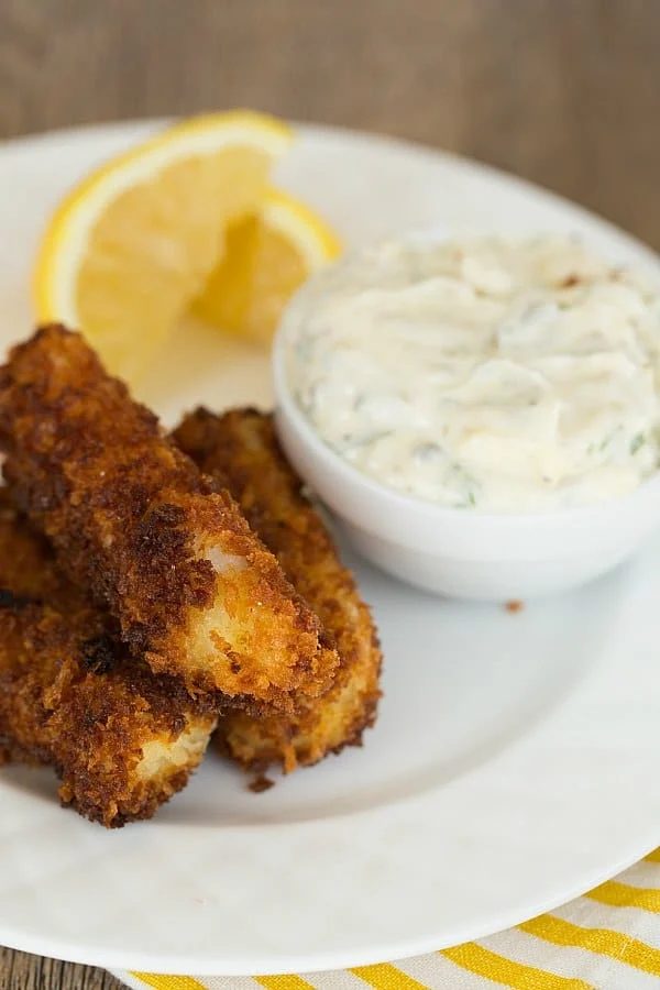From-scratch Fish Sticks with From-scratch Tartar Sauce | #recipe #Lent