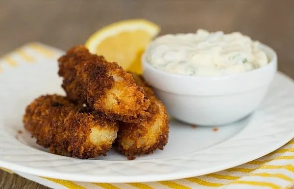 From-scratch Fish Sticks with From-scratch Tartar Sauce | #recipe #Lent