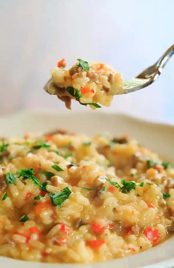 Sausage, Pepper & Mushroom Risotto