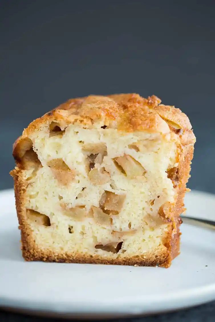 A beautiful slice of Jewish Apple Cake