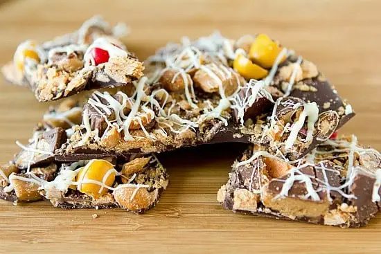 Leftover Halloween Candy Bark