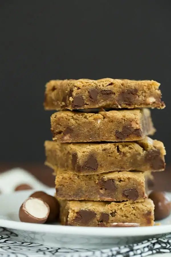Malted Chocolate Chip Blondies