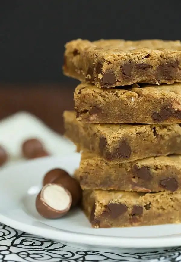 Malted Chocolate Chip Blondies