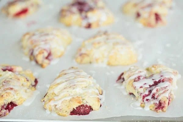 Meyer Lemon-Raspberry Scones